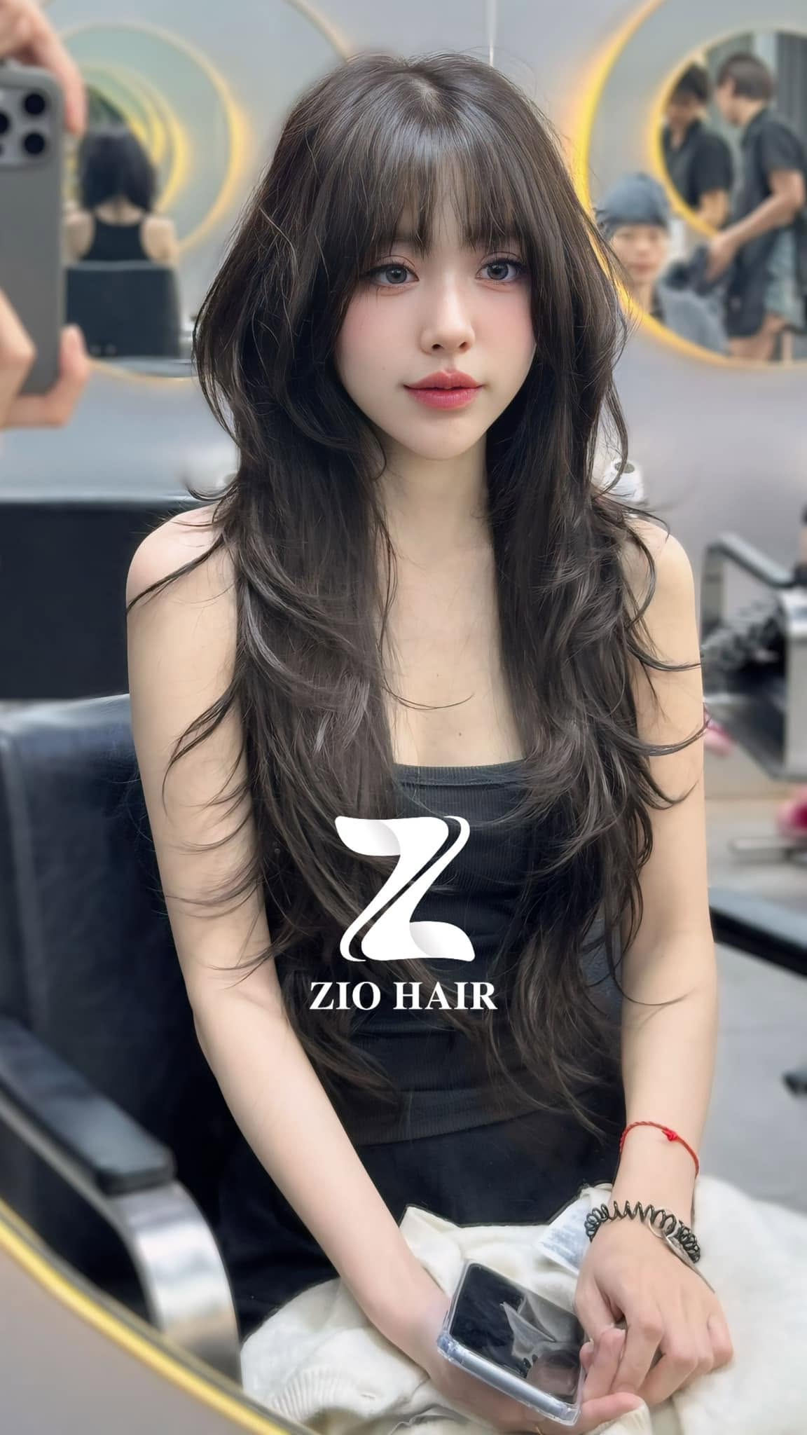 Hush cut tỉa tầng dài mái Pháp
